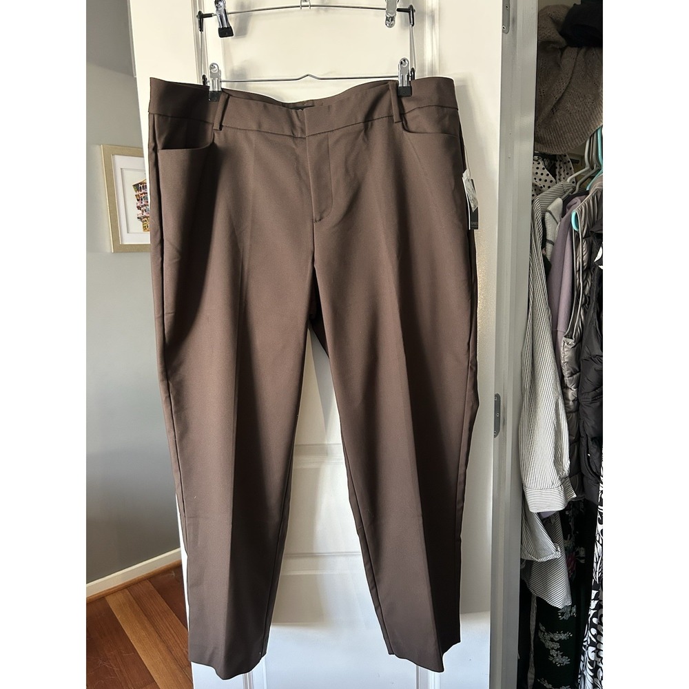 Eloquii NWT Women's Straight‎ Leg Brown Dress Pants Size 18S